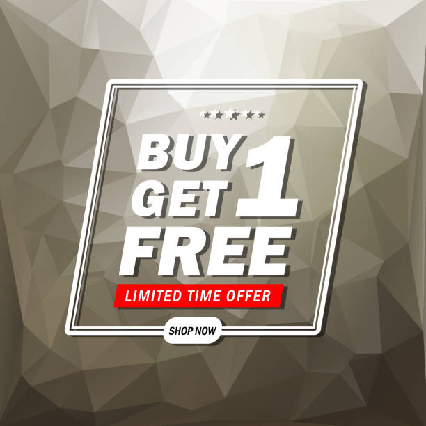 Vector illustration of Buy 1 Get 1 Free Banner. EPS Ai 10 file format